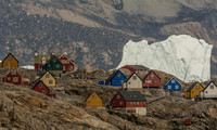 081 - Uummannaq and iceberg in background